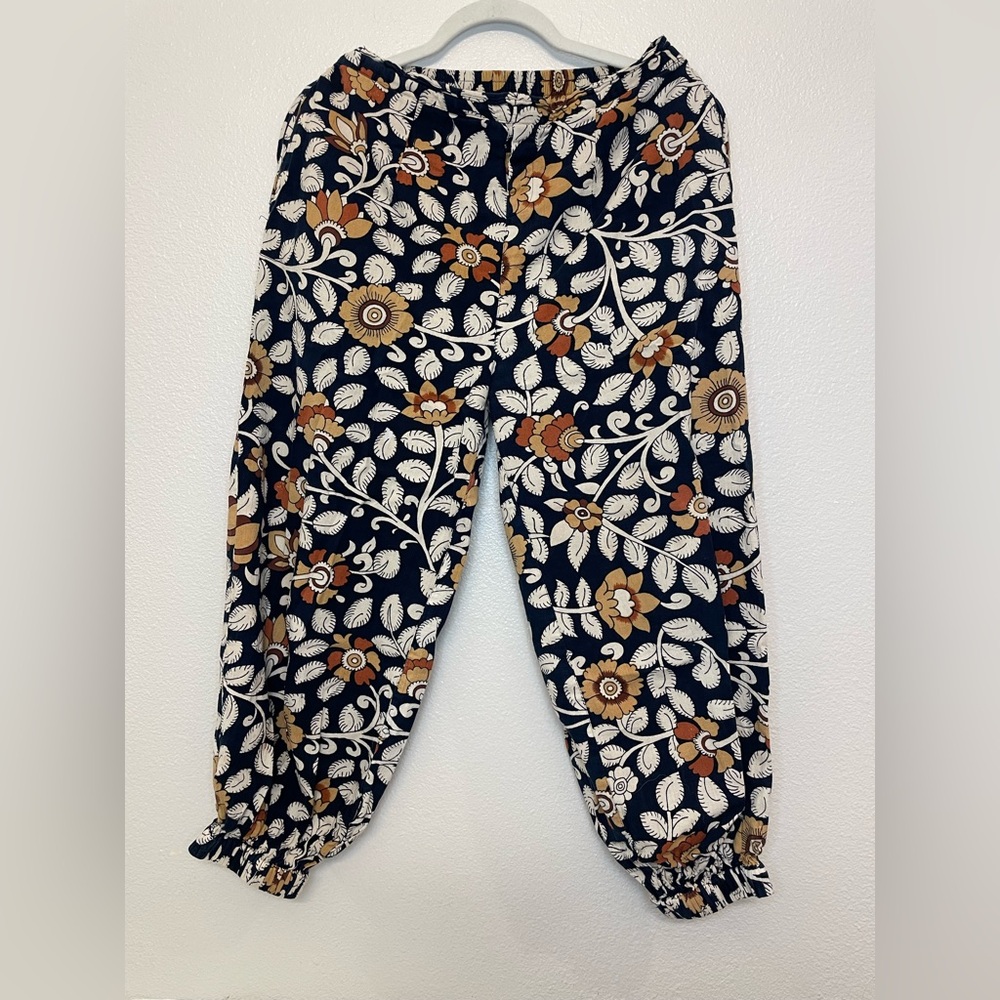 Shae by SASSAFRAS‎ Women’s Regular Fit Floral Print Cotton Joggers Size M